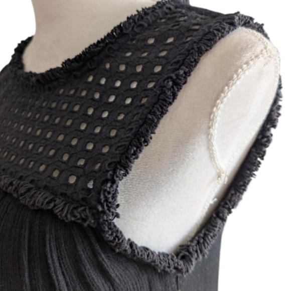 ❌Tommy Bahama Black Eyelet Cover-up Gauze Dress| Size Small | Boho Summer Beach - Picture 7 of 9